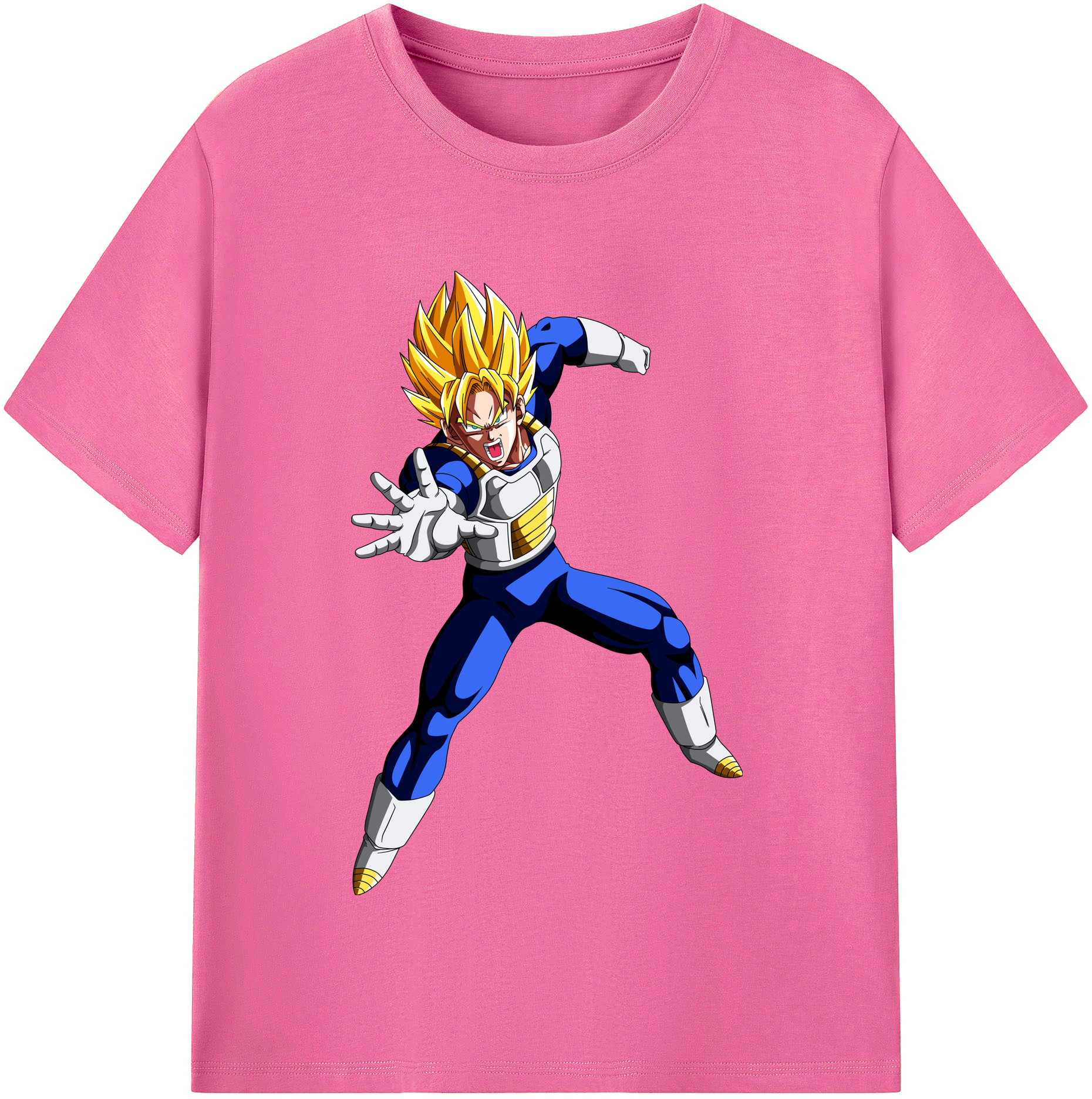 （画像用） ドラゴンボール ベジータ四世（Bejīta Yonsei）DRAGON BALL Vegeta IV レディースカジュアルプリントTシャツ（綿100％）